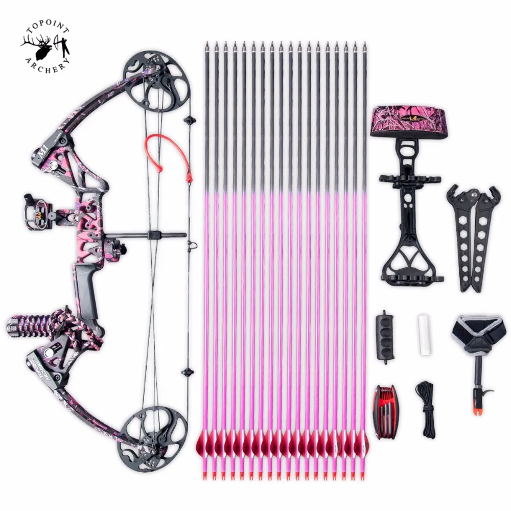 

US M1 19-30 inch Draw Length 10-50Lbs Draw Weight Compound Bow Set for Women Package