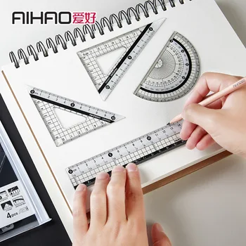

TUNACOCO Math Set Drawing Set Rules Engineer Plastic Ruler Protractor Set of Drafting qt1710097