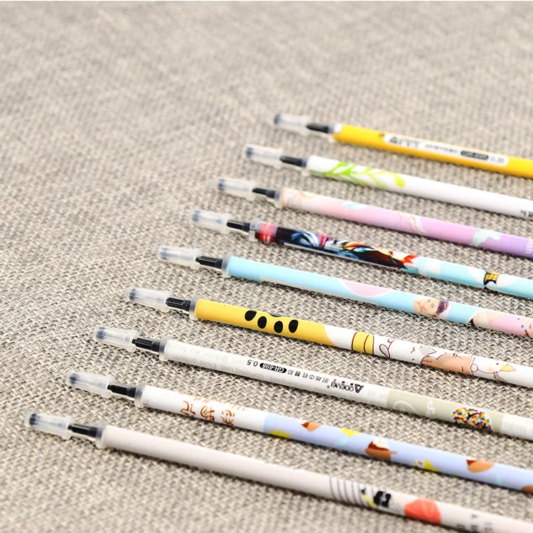 8 Pcs Black Neutral Pen Refills Cute Ink pen Refill Replacement