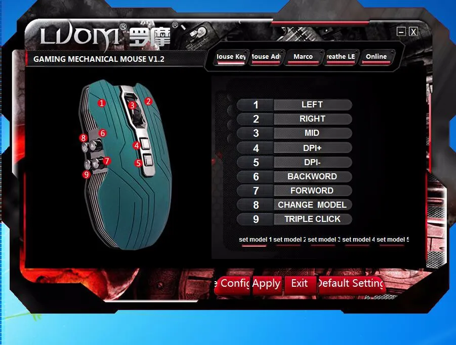 button set