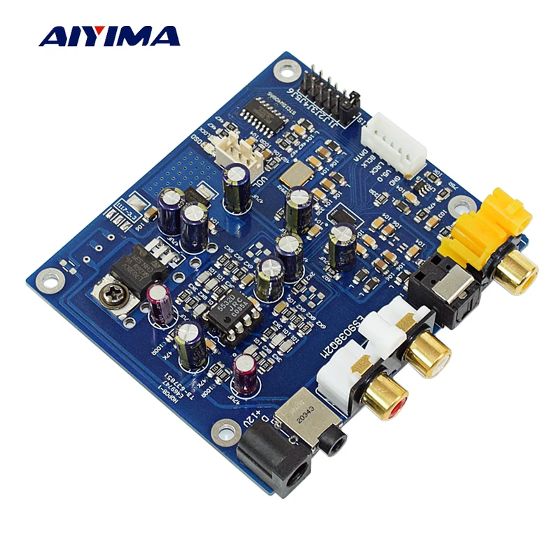 Aiyima ES9038Q2M декодер плата DAC ies DSD оптический коаксиальный вход декодеры для аудио усилитель головной комплект усилитель выход DIY