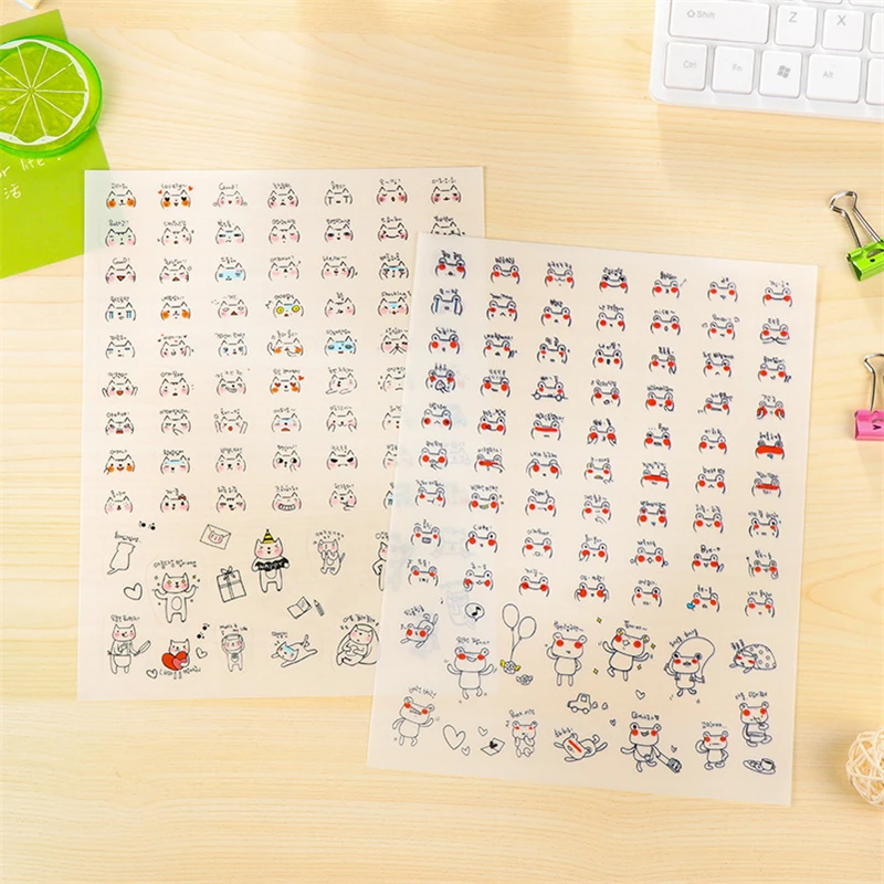 

DL Cartoon paper lovable expression stationery DIY album hand account handset for decorative label sticker small sticker