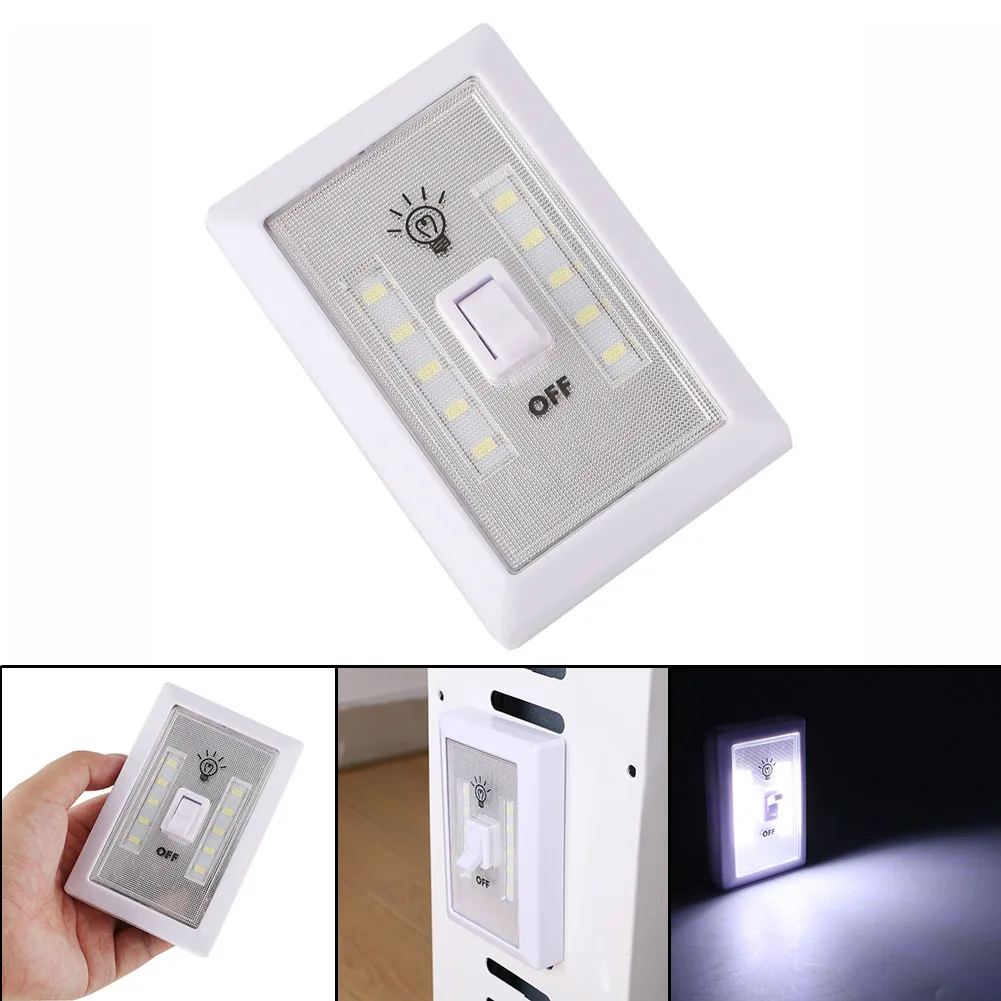 

Super Bright 10*SMD LED Switch Closets Night Light with Magnet On/Off Battery Operated Wardrobe Nightlight