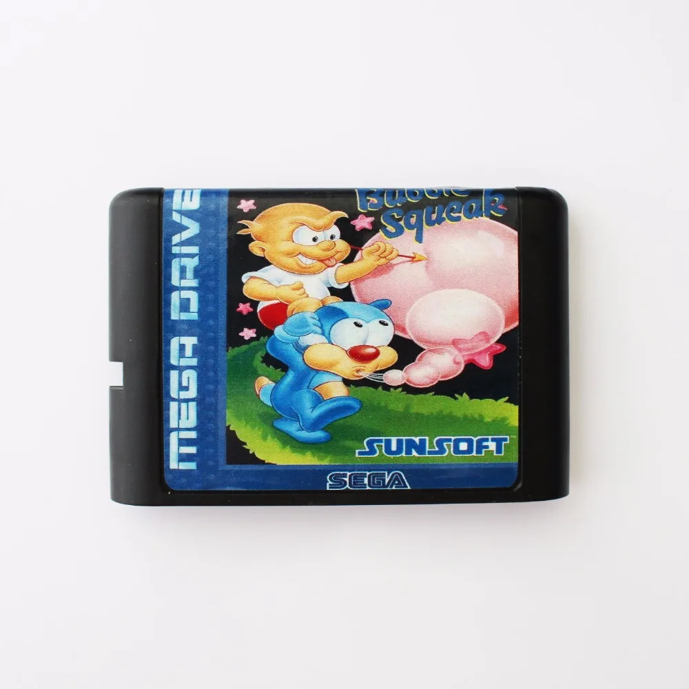 Bubble And Squeak 16 비트 MD 게임 카드 16 비트 Sega MegaDrive Genesis 게임 콘솔16