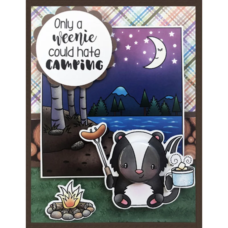 

ZhuoAng Raccoon eating fish / beautiful style design / transparent seal / silicone seal DIY scrapbook album / card