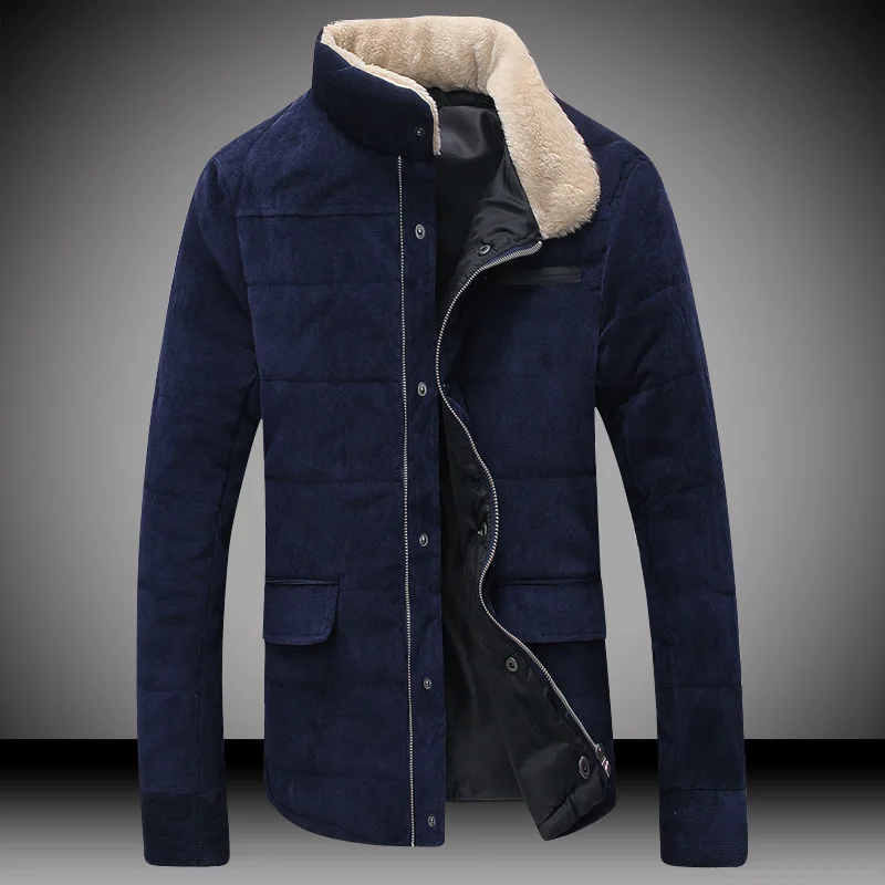 Парки мужская хлопковая стеганая куртка мужская одежда зимняя Утепленная стеганая куртка вельветовое Стеганое пальто 9875