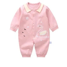 Child Romper 2018 boy garments cotton unisex child ladies clothes toddler Lengthy sleeves New child 3M-12M