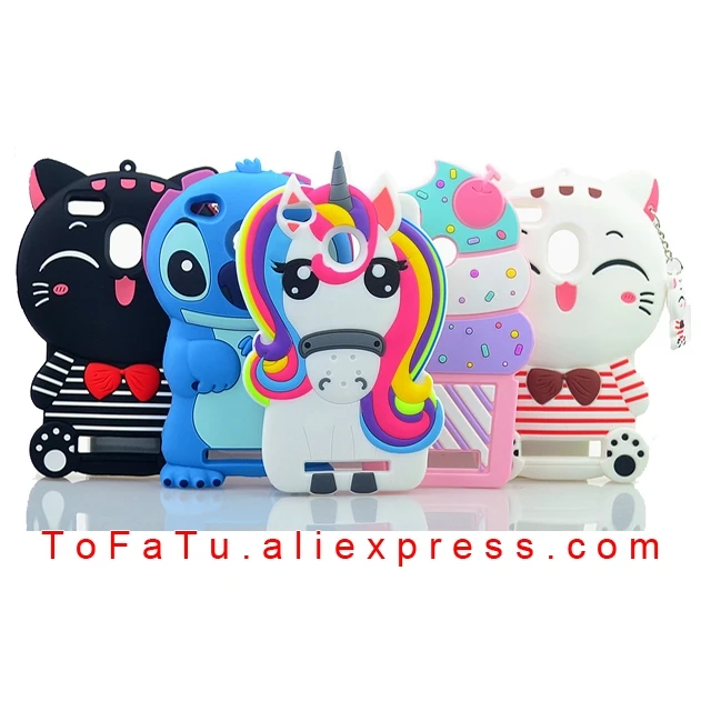 

For Xiaomi Redmi 4 X 4x Case Pocket Cat Stitch Unicorn Ice Cream Cartoon Silicone Phone Cases Covers For Redmi 4X