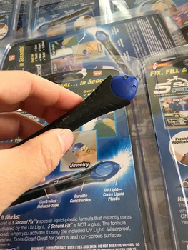 

Second FIX UV light Glue Pen Repair Tool Super Powered Liquid Plastic Welding Compound