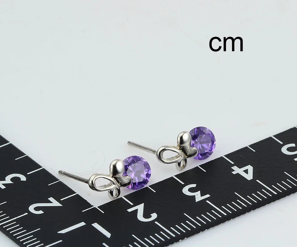 Серьги гвоздики из серебра 925 пробы с фианитами|cz stud earrings|stud earringsstud earrings for women |