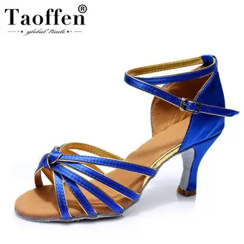 

TAOFFEN High Quality New Sexy Wholesale Girls Children/Child/Kids Ballroom Tango Salsa Latin Dance Shoes Low Heel Shoes Daily