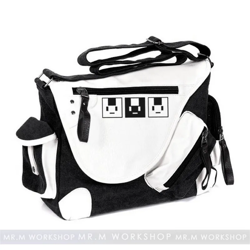 Anime DRAMAtical Murder DMMD Cosplay Messenger Bag Patent Leather Canvas Travel Crossbody Bags