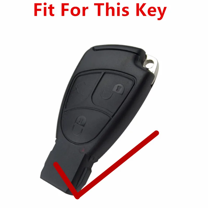 Чехол FLYBETTER для смарт ключа Benz E280/W220/S320/S350 чехол из натуральной кожи с 3 кнопками и