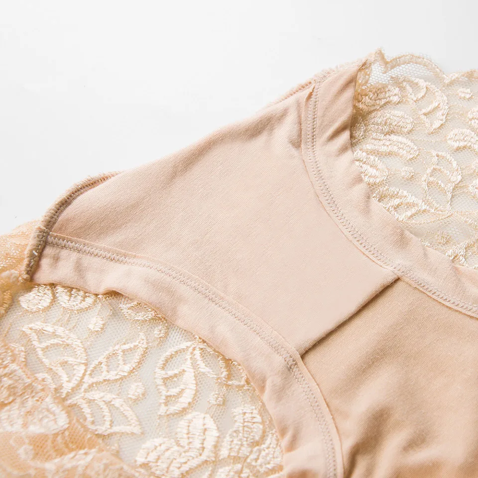 3Pcs/Lot Sexy Full Lace Panties Women High Waist Briefs Female Seamless Underwear Solid Color Breathable Lingerie M-3XL Big Size