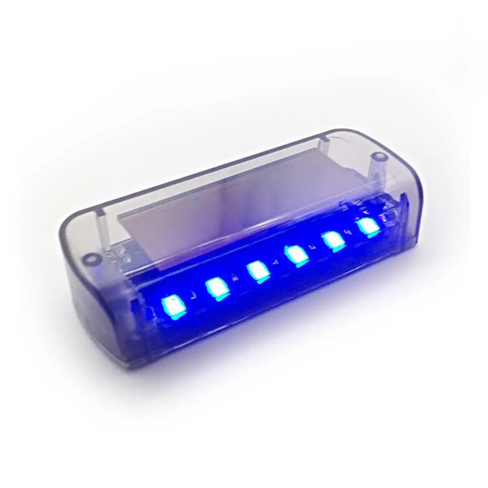 

Car Solar Power Simulated Alarm Warning Strobe Light Anti-Theft 6 LEDs Flashing Security Light With New USB For Audi Bmw Ford