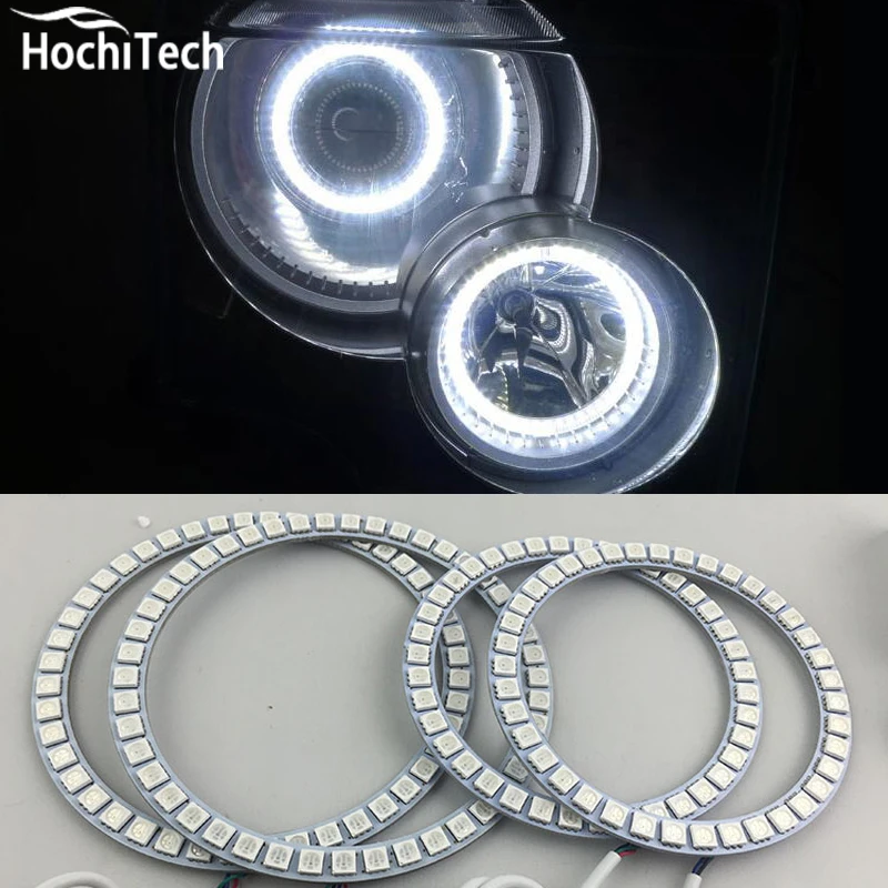 for Land Rover Freelander 2 L359 2007 08 2009 2010 2011 2012 LED perimeter headlight rings halo Multi-color RGB angel demon eyes