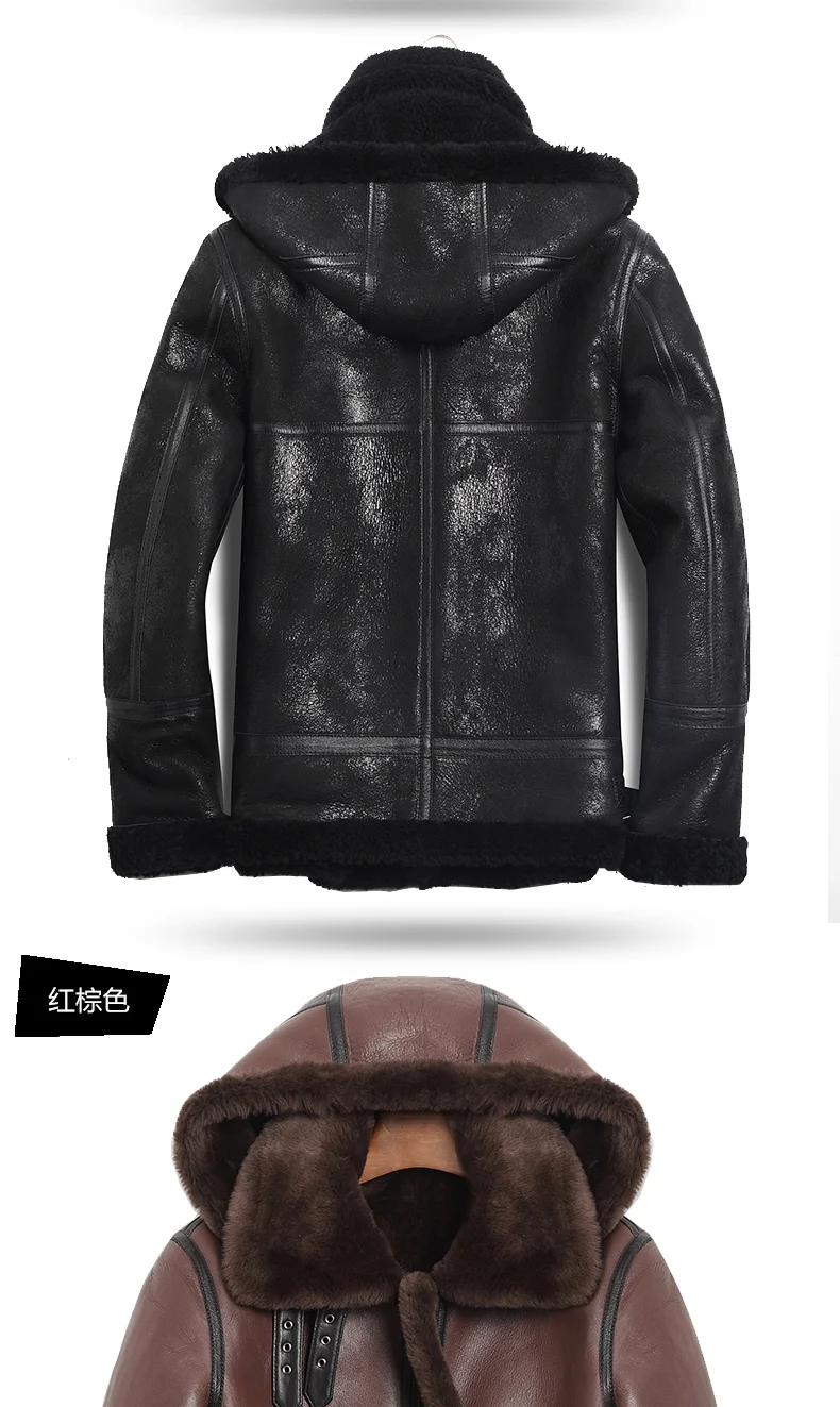 AYUNSUE, натуральная кожа, куртка для мужчин, зимняя, австралийский ...