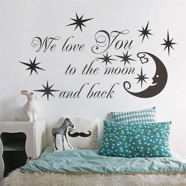 Love Quote Star Pattern Creative Kids Baby Room Vinyl Mural Aliexpress