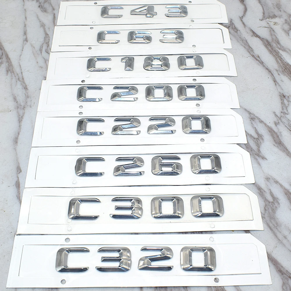 

Car Styling For Mercedes C-Class C180 C200 C220 C260 C280 C300 C320 Trunk Rear Emblem Badge Chrome Letters