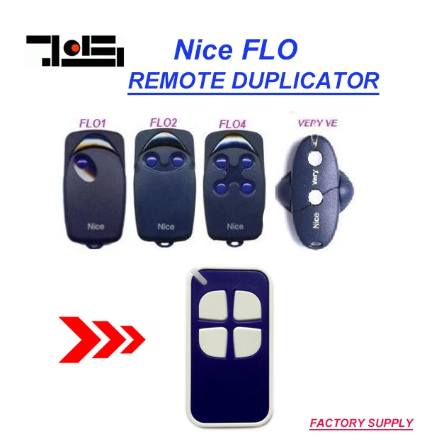 

2pcs FOR NICE FLO1, FLO2, FLO4 Remote Control fixed code free shipping