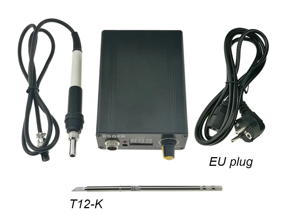 KSGER T12 паяльник STC светодиодный T12-K DIY цифровой регулятор температуры электрический сварочный Утюг Наконечники припоя инструменты