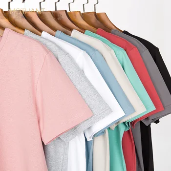 

Men's normal version of Lycra cotton summer new short-sleeved t-shirt male Casual Solid men t shirt oversized t shirt