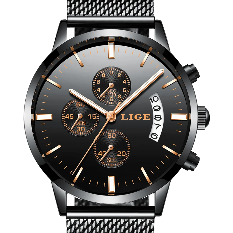 2017 New Watches Men Luxury Brand LIGE Chronograph Men Sports Watches Waterproof Full Steel Quartz Men's Watch Relogio Masculino 2017 New Watches Men Luxury Brand LIGE Chronograph Men Sports Watches Waterproof Full Steel Quartz Men's Watch Relogio Masculino