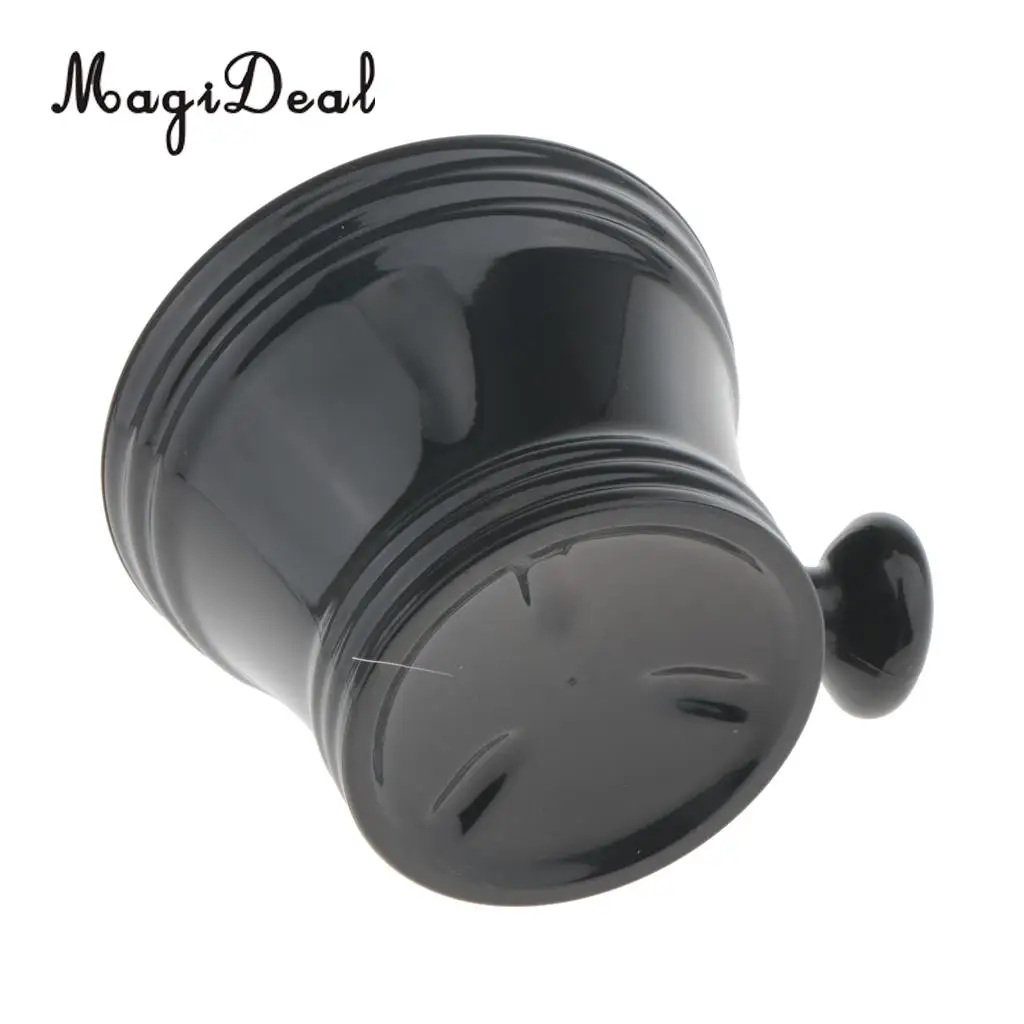 Set of 2pcs Wood Shaving Brush Plastic Shave Mug Cup Bowl Set Kit for Men