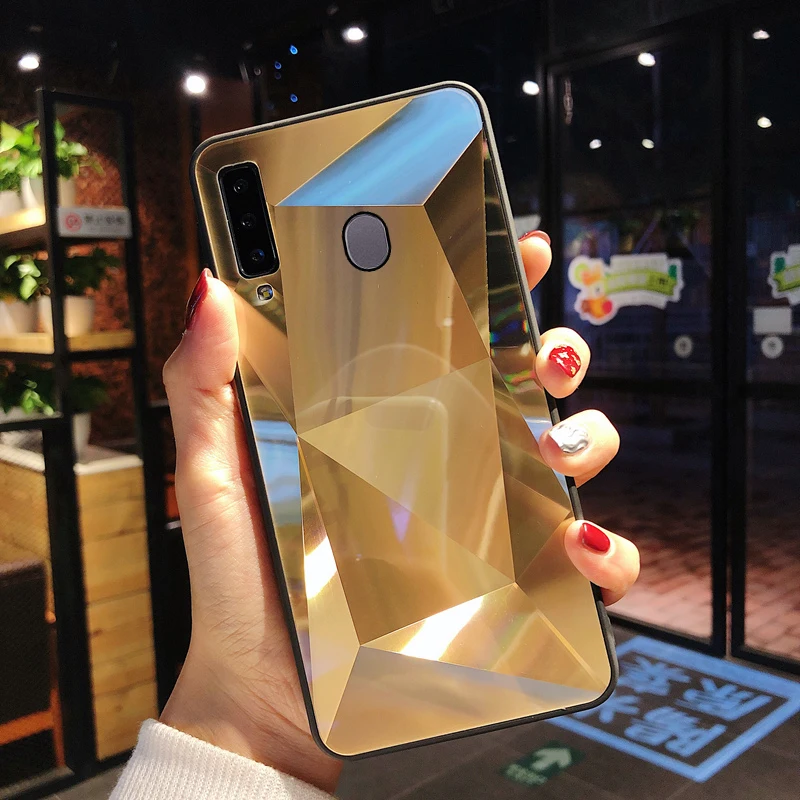 Зеркало со стразами чехол для samsung galaxy s10 a10 a20 a30 a40 a50 a70 m10 m20 s8 s9 s10e note 8 9 a6 a8 a7 j4 j6 plus чехол