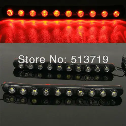 Бесплатная доставка СИД 2x10 Универсальный складной света 10led 6 Вт автомобиль дневного света DRL туман предупреждение декоративные лампы три цвета Бесплатная доставка СИД 2x10 Универсальный складной света 10led 6 Вт автомобиль дневного света DRL туман предупреждение декоративные лампы три цвета