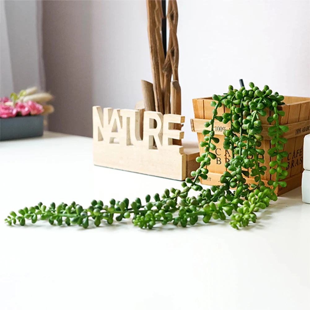 72CM Lifelike Garland Fake Simulation Succulents Artificial Plant String Home Decor Wall Hanging Soft Hotel Flexible Nature