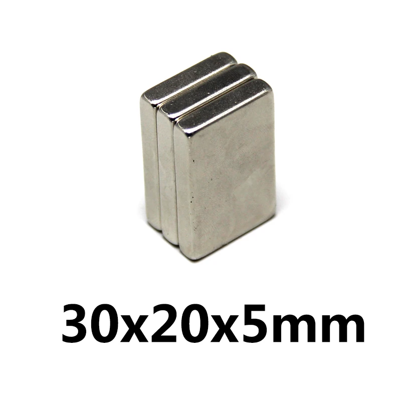 

1pcs 30x20x5mm Neodymium Magnets Super Strong Powerful Rare Earth Block Magnets N35 for Craft 30*20*5mm