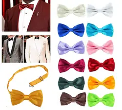 Распродажа 1 шт.. 16 видов цветов галстук-бабочка для мужчин классический однотонный новинка мужской Регулируемый свадебный отель