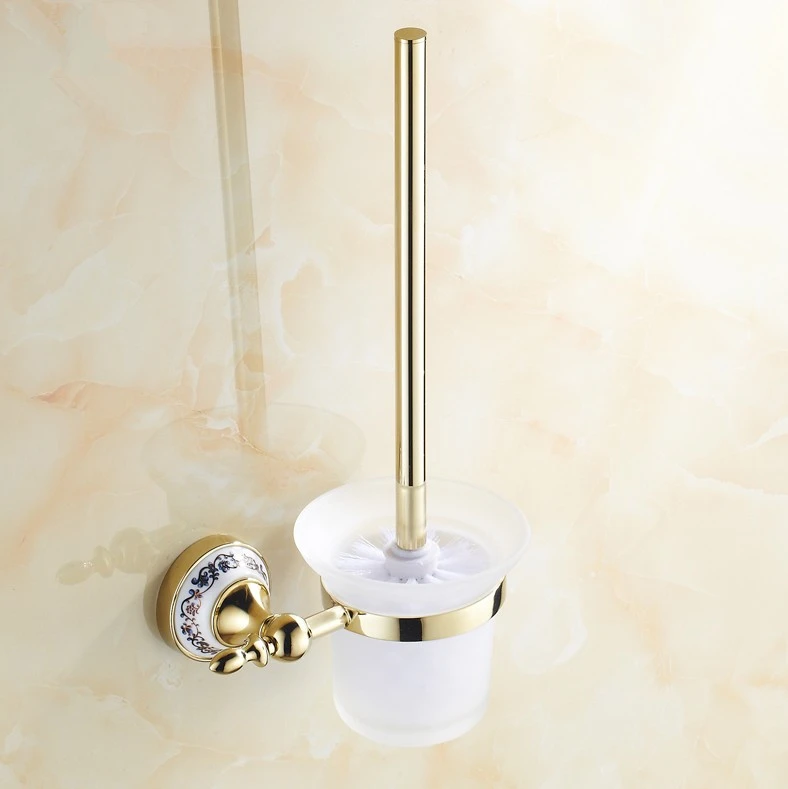 European style Bathroom Accessories, Luxury Gold Design Toilet Brush