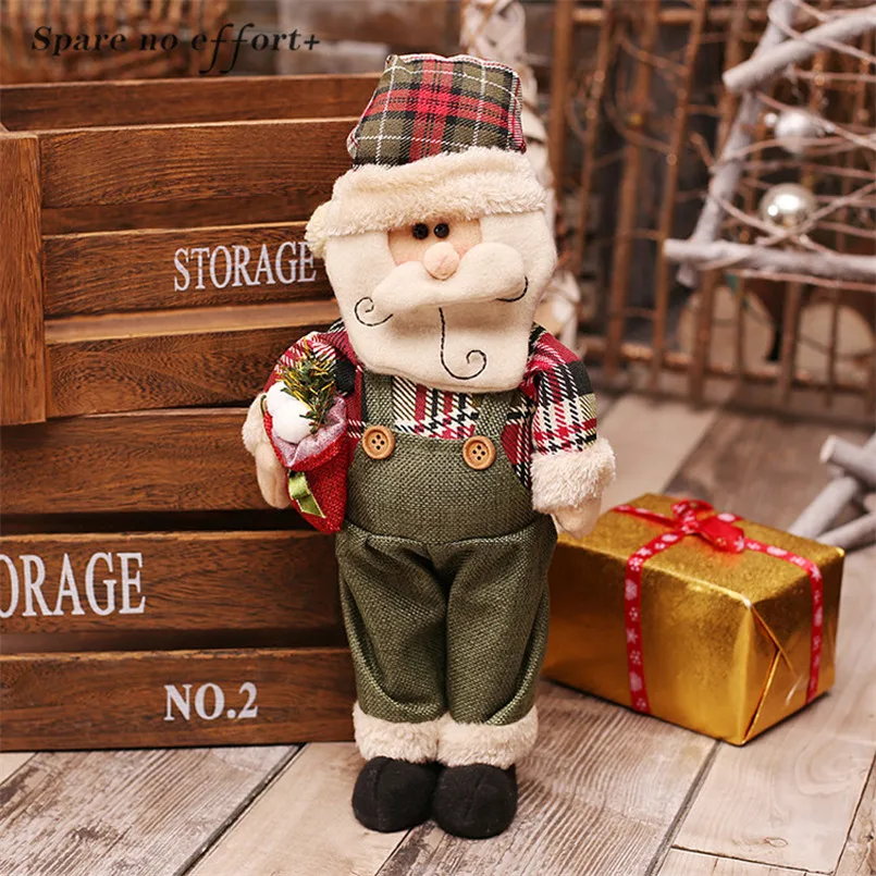 

Christmas Decoration for Home Santa Claus Snowman Elk Dolls Christmas Ornaments Toy Gift Doll New Year Home Display Window Decor