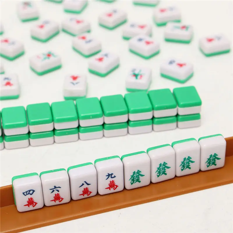 NEW Mini Mahjong Chinese Funny Family Table Board Game Portable Mahjong Set Chinese Antique Mini Mahjong Games Home Games NEW Mini Mahjong Chinese Funny Family Table Board Game Portable Mahjong Set Chinese Antique Mini Mahjong Games Home Games
