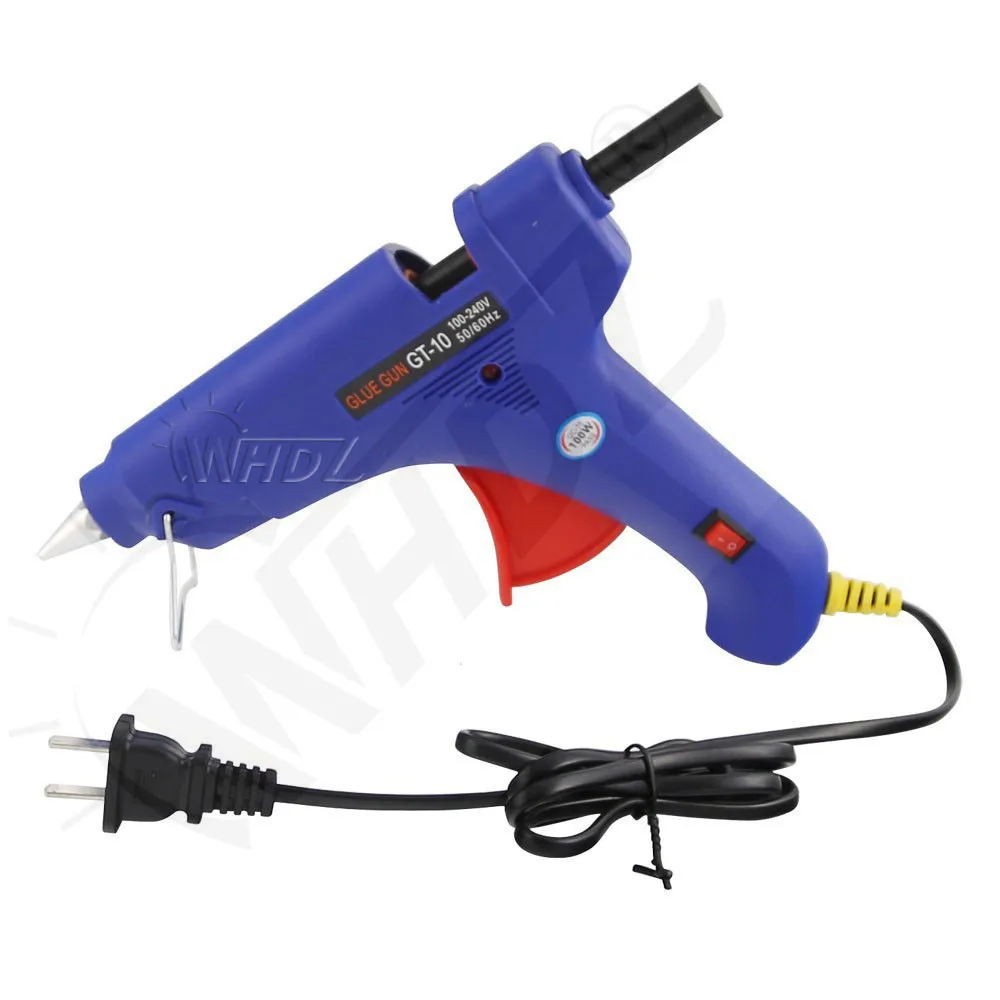 Electric Heating 100-240V Hot Melt Glue Gun with 10pcs Glue Sticks & 10pcs Plastic Dent Removal Connector Glue Tabs (9)