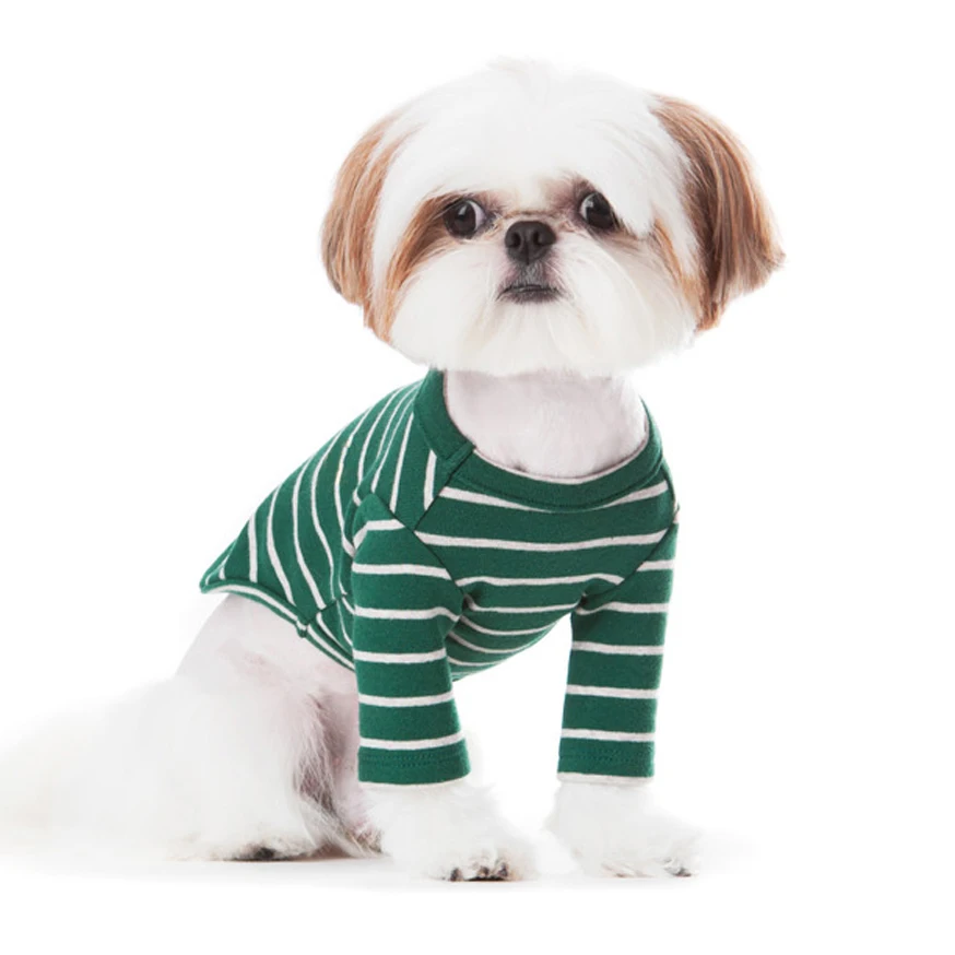

Summer Fashion Pet Dog Clothes Vest Striped T Shirts For Dogs Chihuahua Poodle Clothing Red Green XS - XXL roupa para cachorro