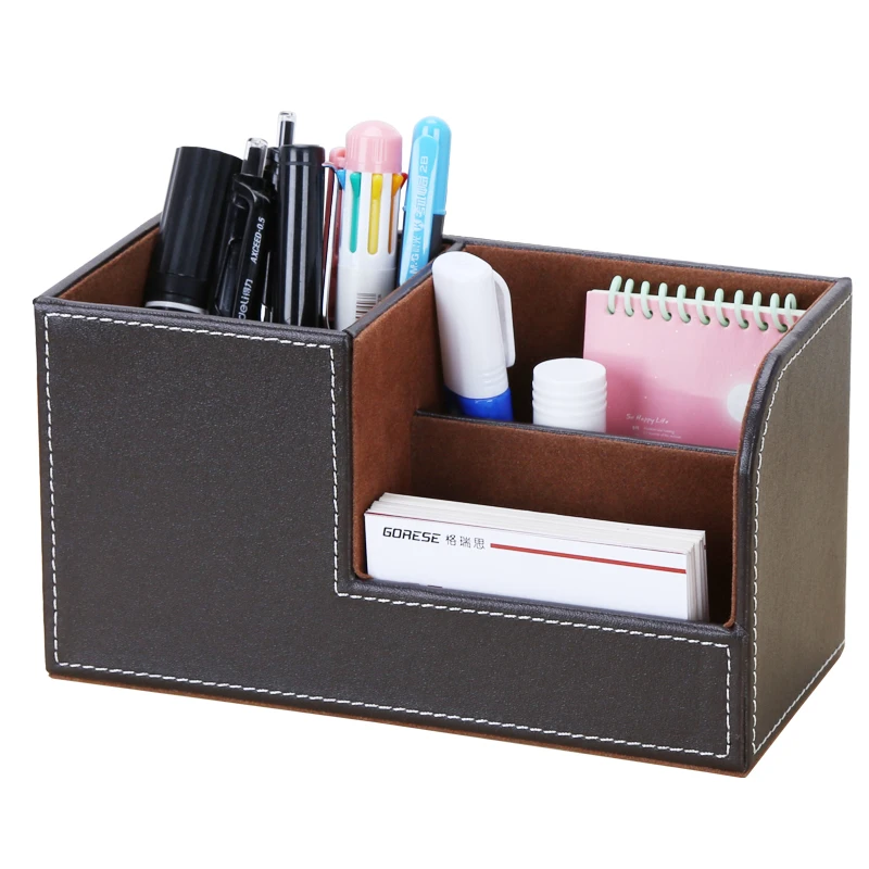 Pu Leather Desk Organizer European Modern House Hotel Desk