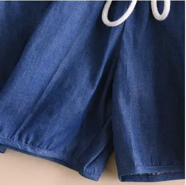 2017 Summer new maternity clothes pregnant pants denim shorts loose large size care belly drawstring shorts SH-YZ0172