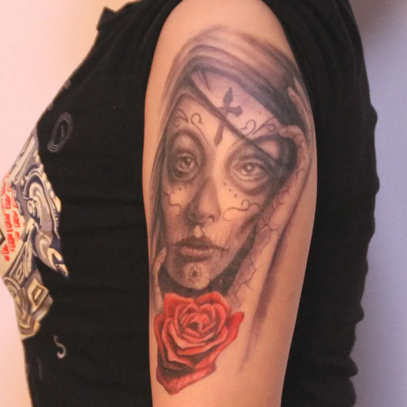 temporary tattoo stickers waterproof arm women portrait flower temporary tattoo stickers waterproof arm women portrait flower