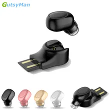 

GutsyMan True Wireless Mini Bluetooth earphones Stereo Earbuds In-Ear Noise Canceling Earphone Built-in Mic with USB Charger