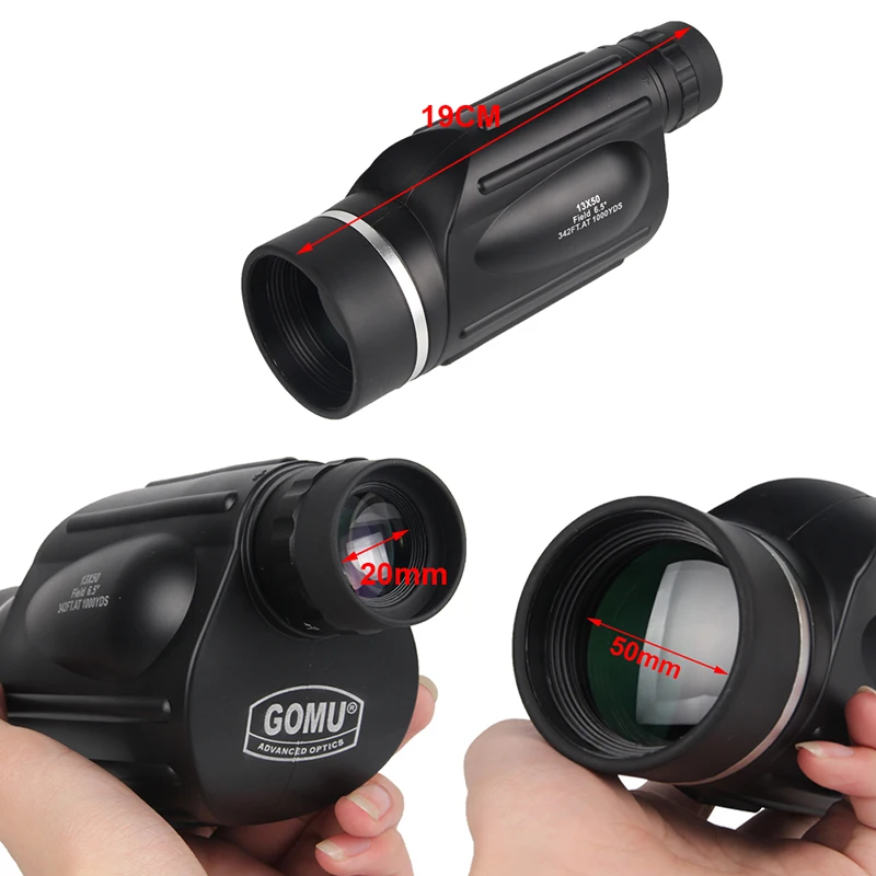 GOMU 13X50 Monocular waterproof Rangefinder Spotting Scope Telescope 114m1000m View for Outdoor Hunting RL36-0002 (23)
