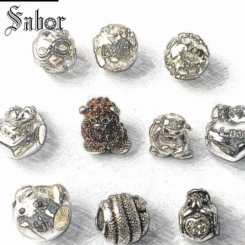 

female Charm Bead Lover Kids Dog Eternity Snake Mum Bears Priest Heart,2019 DIY Silver Gift Karma Jewelry For Men & Women thomas