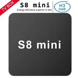 S8 мини Smart ТВ Box Android 7,1 Декодер каналов кабельного телевидения 1G 8G 2G 16G Allwinner H3 2,4 ГГц Поддержка 4 K H.265 медиаплеер PK X96mini X96W