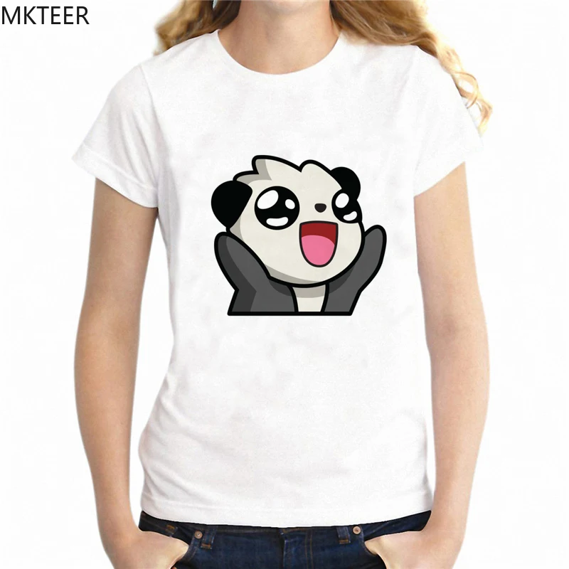 Новый дизайн продукта футболка Женская креативная Kawaii хлопковая Футболка модная Милая футболка с принтом панды Camisetas Verano Mujer 2019