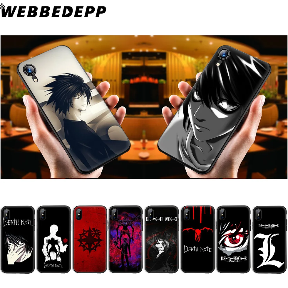 WEBBEDEPP Anime Death Note Soft Silicone Case for iPhone 11 Pro Xr Xs Max X or 10 8 7 6 6S Plus 5 5S SE |