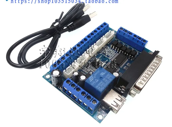 

I91 5 Axis CNC Breakout Board With Optical Coupler For Stepper Motor Driver MACH3