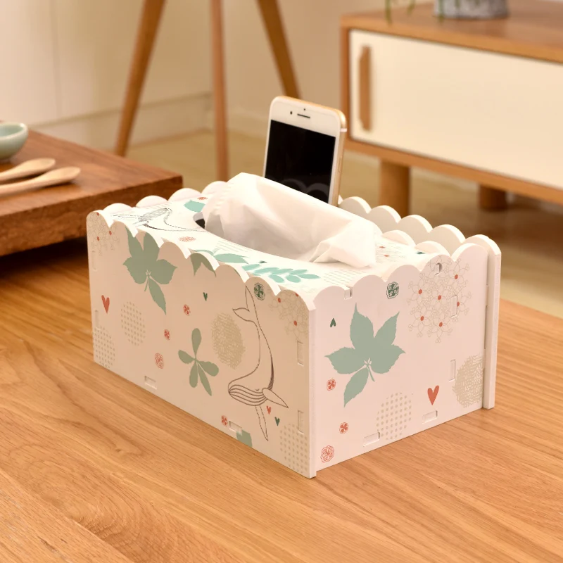 CFen A's Lovely Home kitchen PVC-wood Tissue Box DIY плотная салфетка держатель Чехол с пультом дистанционного управления Контейнер тканевый чехол для рабочего стола 1 шт