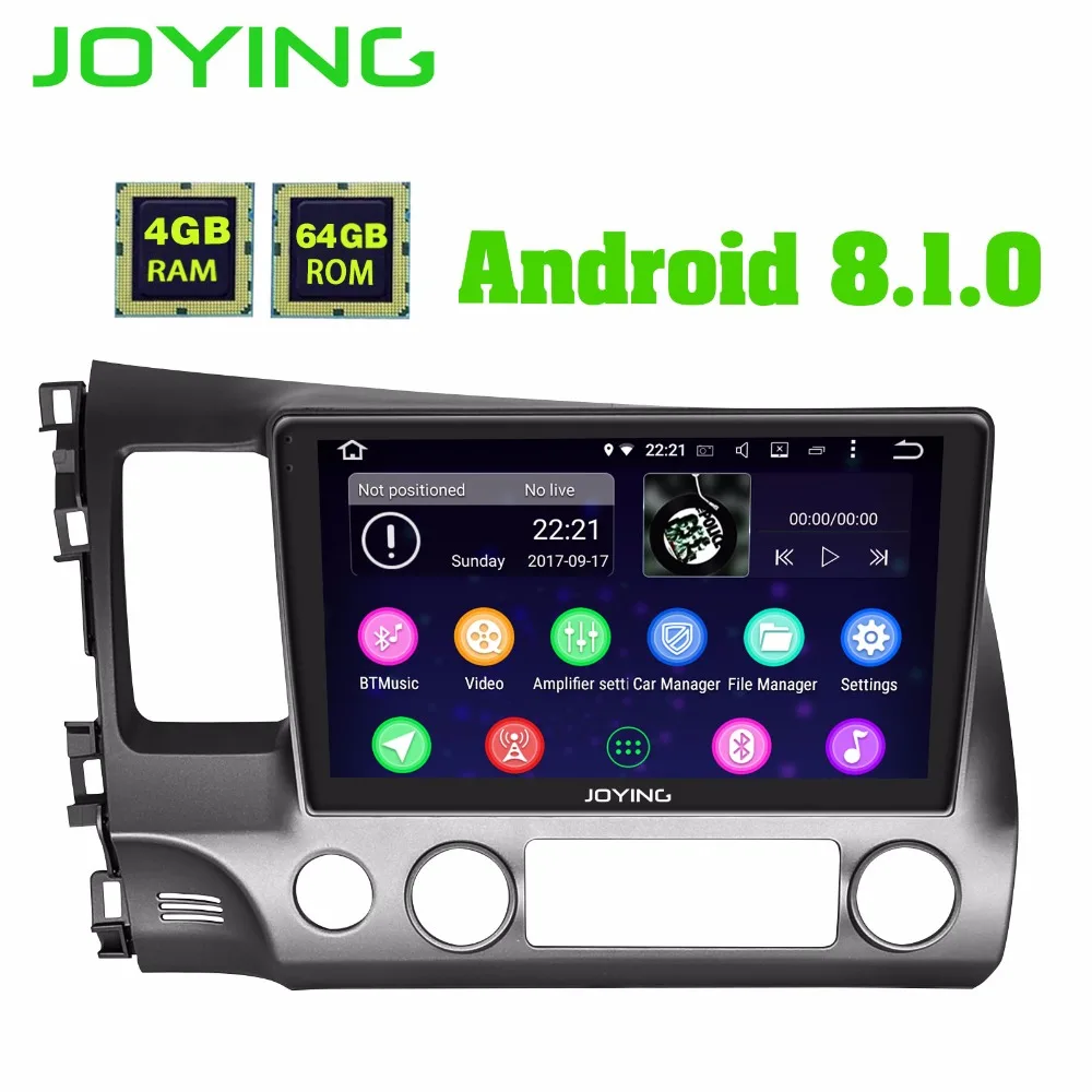 Flash Deal JOYING Android 8.1 Car Radio for Honda Civic 2006-2011 GPS Octa Core Radio 10.1 IPS Touch Screen 4GB RAM+64G ROM DSP head unit 2